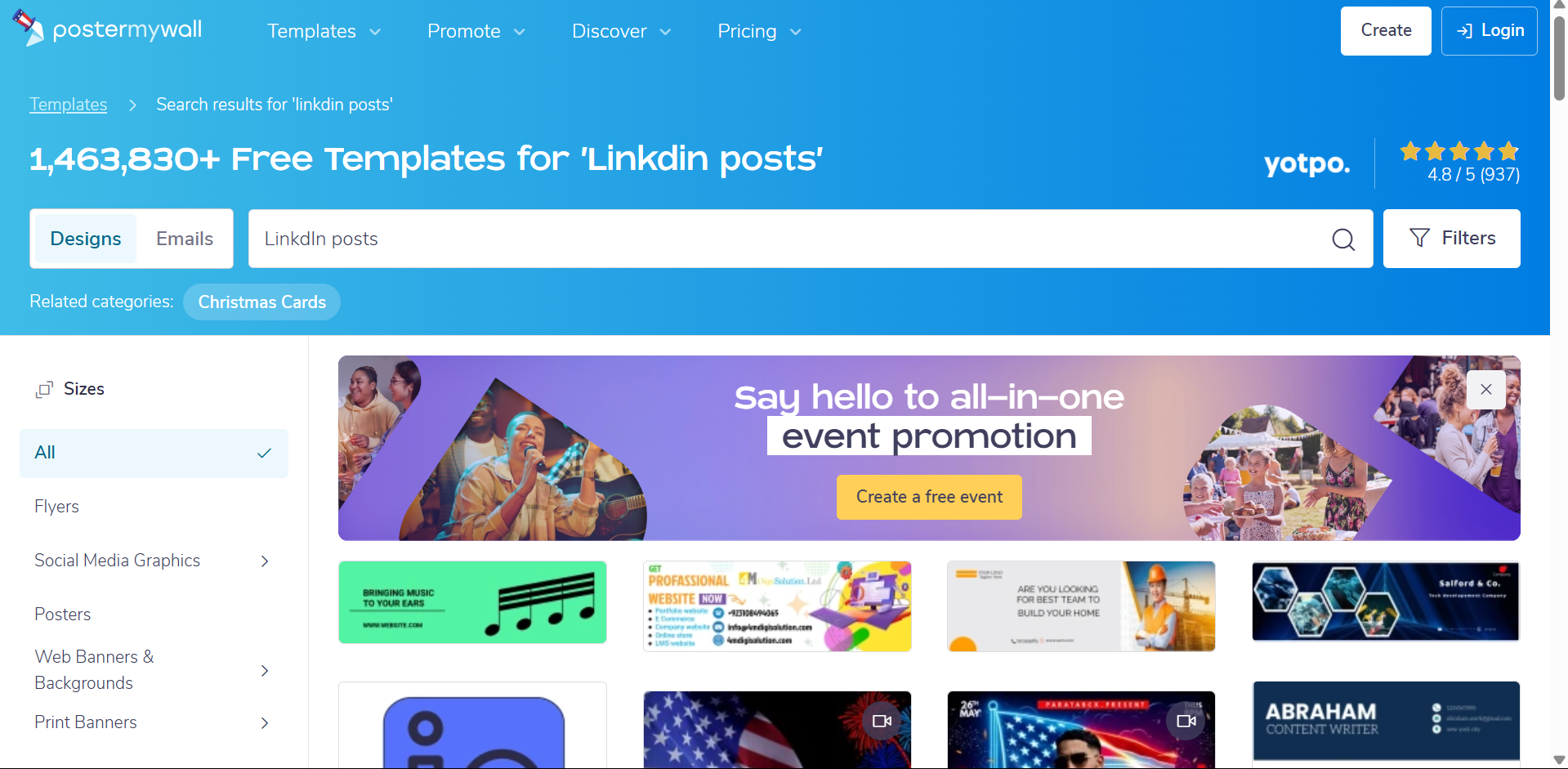 PosterMyWall - the ideal platform to get LinkedIn's new job post template