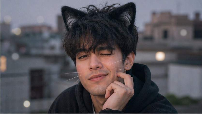 Filtre oreilles de chat exemple 2