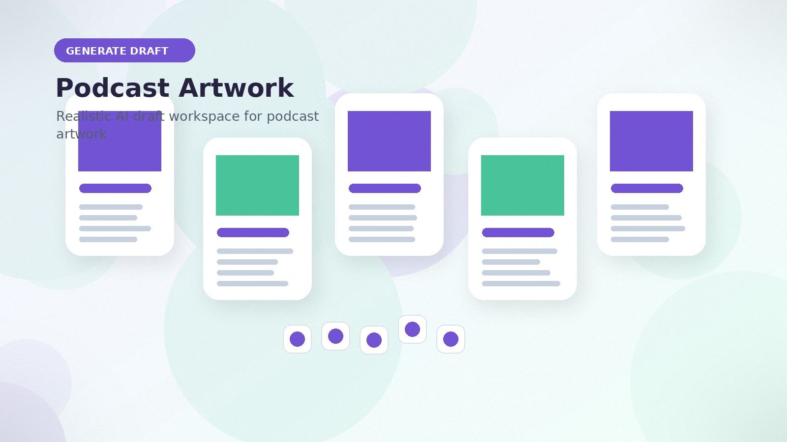 Podcast Artwork realistic generate draft visual for podcast artwork