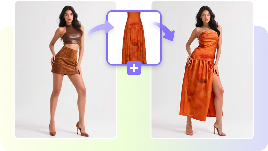 Simulación de prueba virtual realista en CapCut generador de modelos de moda de IA