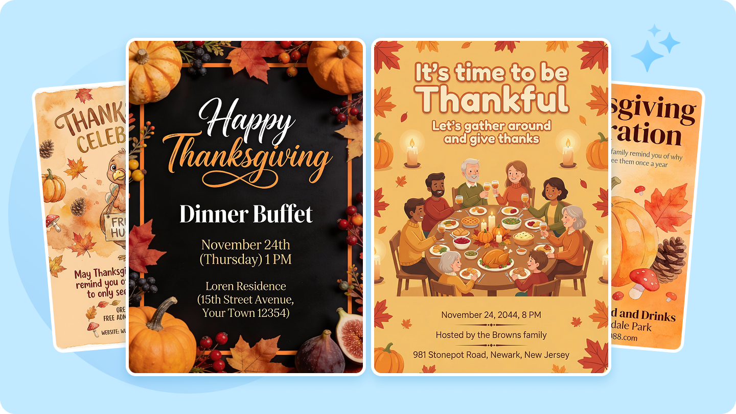 Thanksgiving Poster: Spread Warm Holiday Cheer With Beautiful Designs