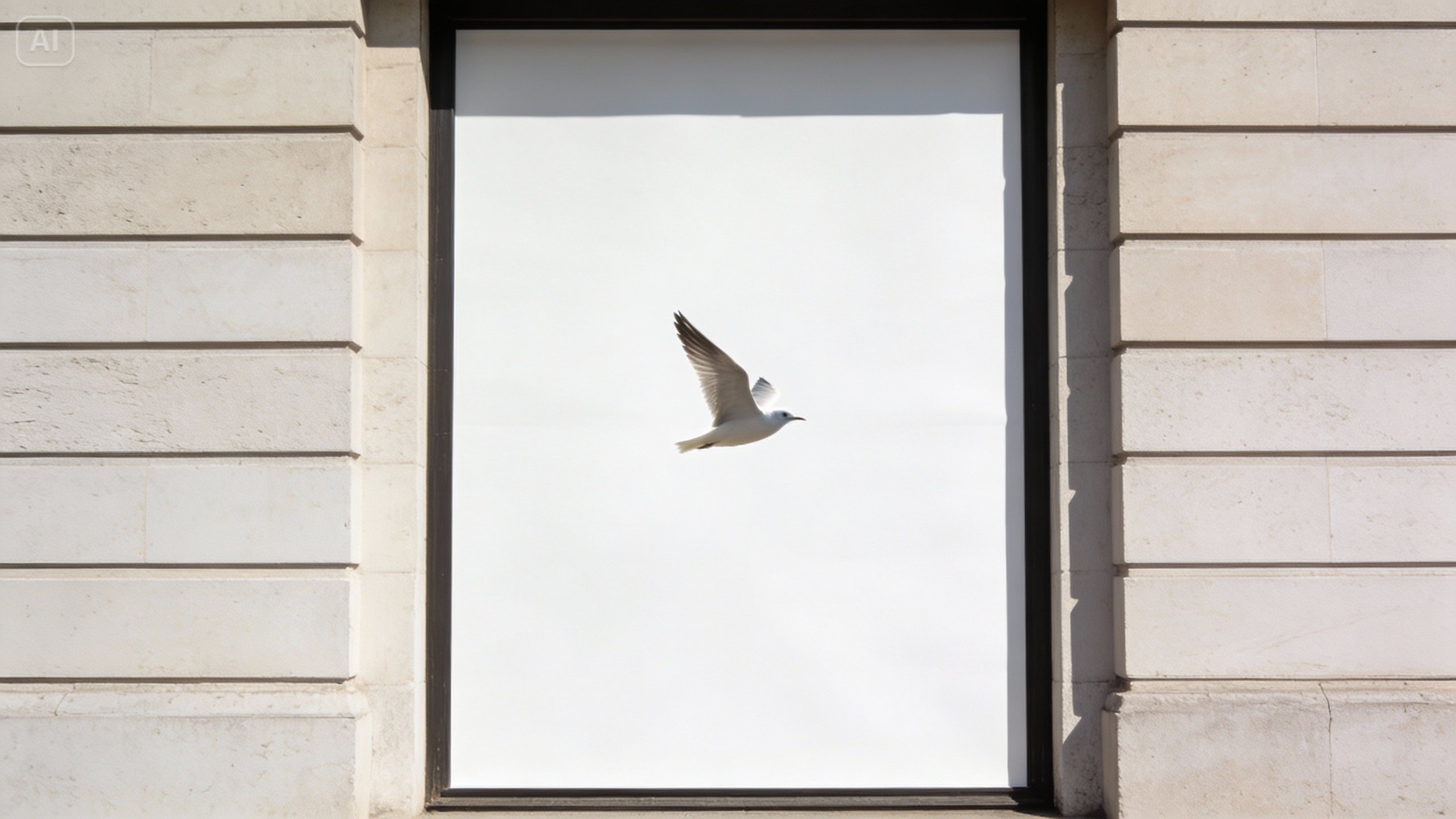 poster minimalist cu un simbol care reprezintă ideea de libertate