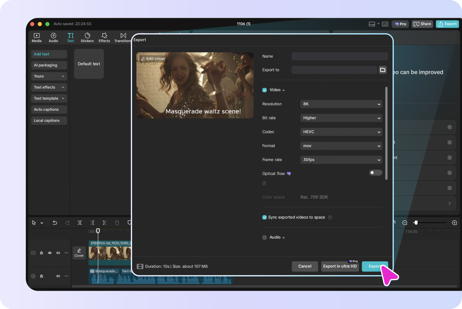 Text to speech download from the CapCut free AI voice text to speech tool