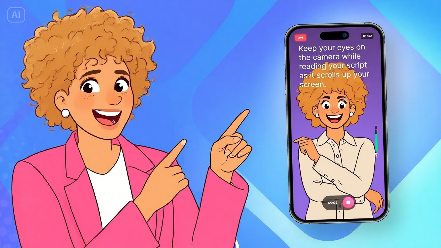 A mobile teleprompter app