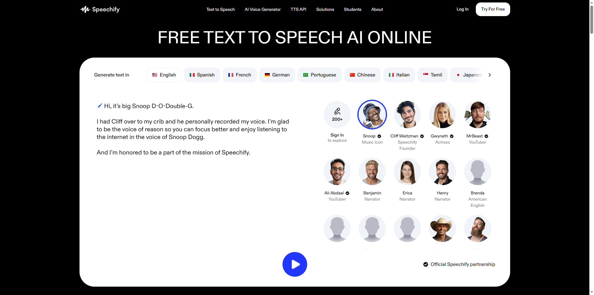 Ferramenta Speecify TTS para uso comercial