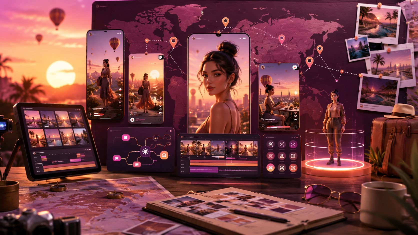 Virtual Influencer Video Strategy premium AI social video workflow visual for Pippit creators