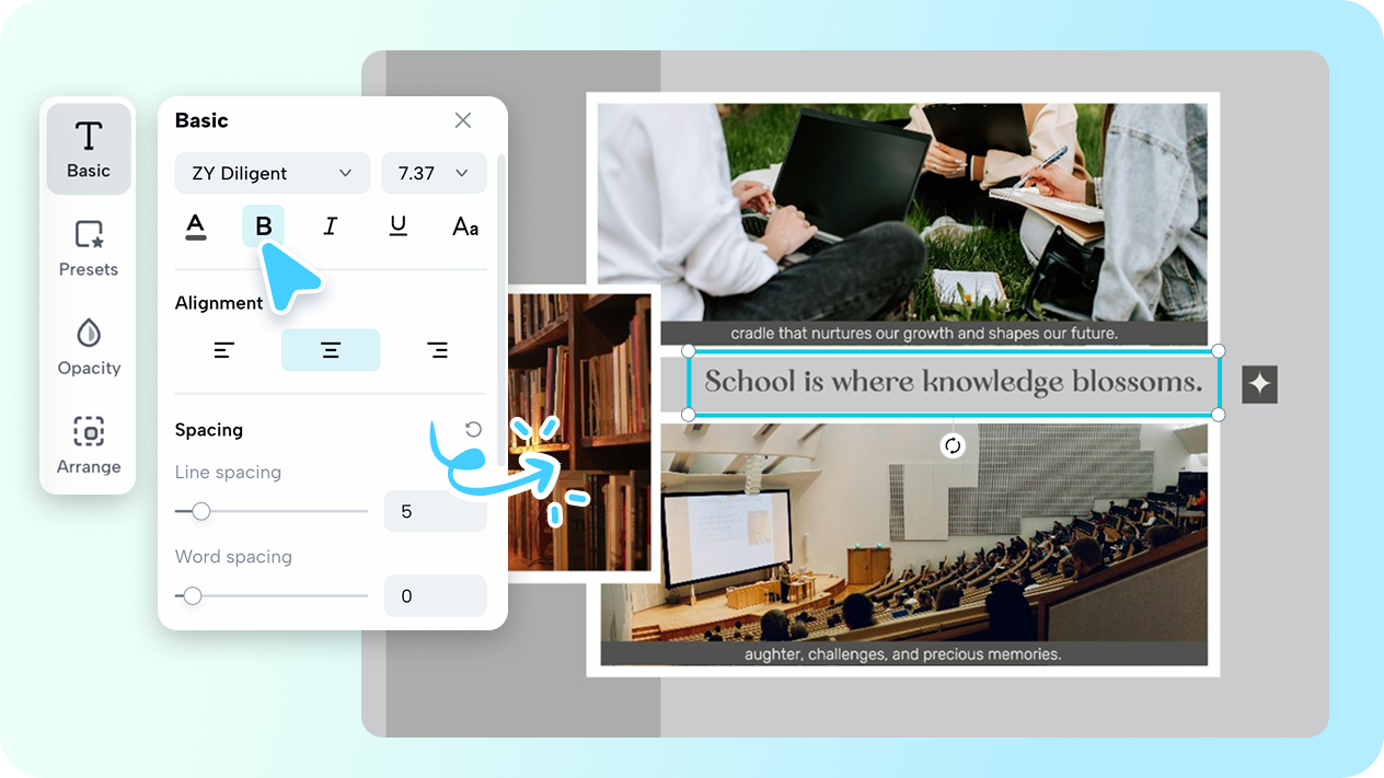 Customize your yearbook layouts