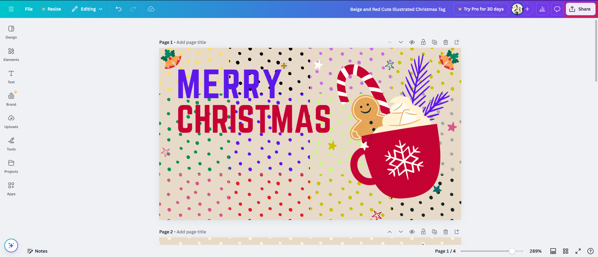 Napi-print ang mga custom na tag ng regalo