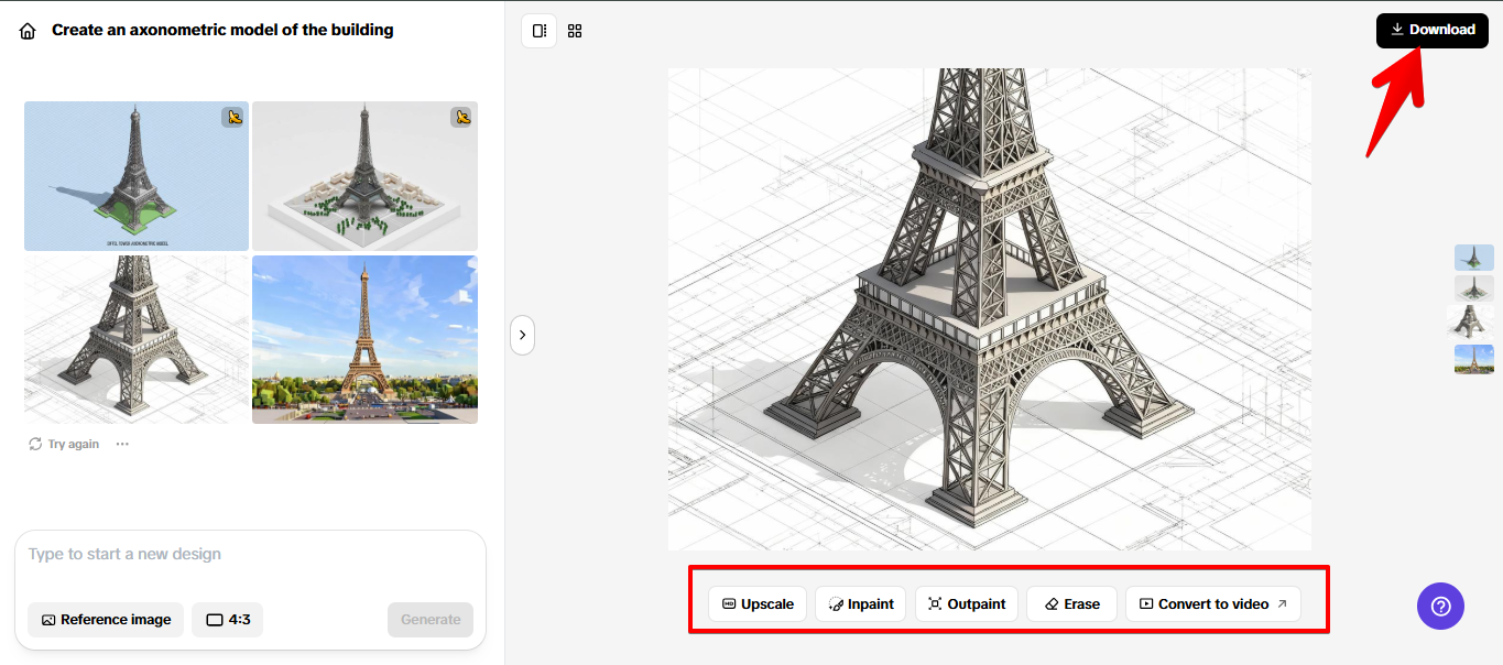 Pag-export ng larawan mula sa Pippit