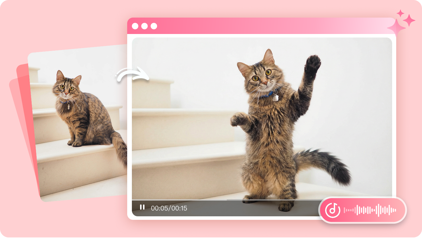 アニマルダンスの動画をオンラインで作成:動物を動かす