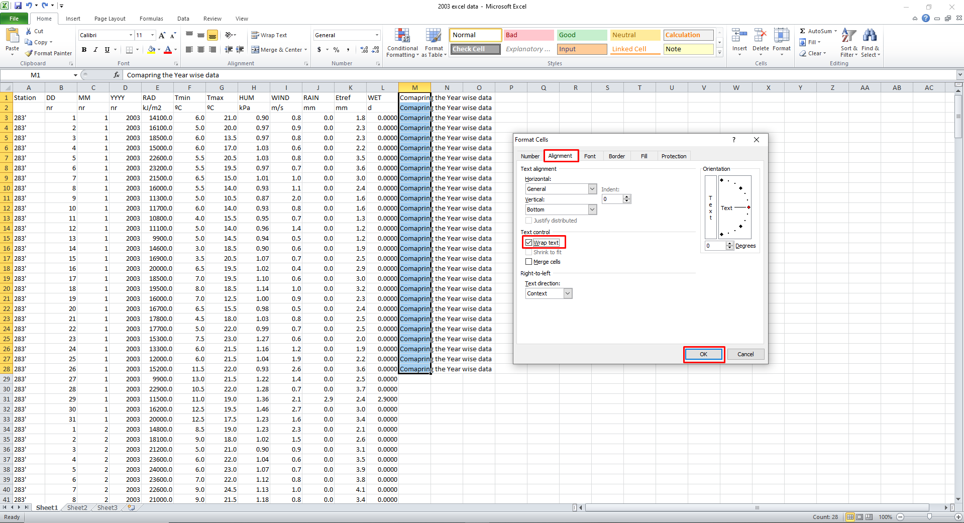 I-click ang Ok para ilapat ang mga pagbabago