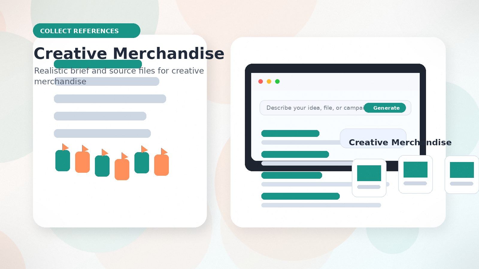 Creative Merchandise realistic collect references visual for creative merchandise
