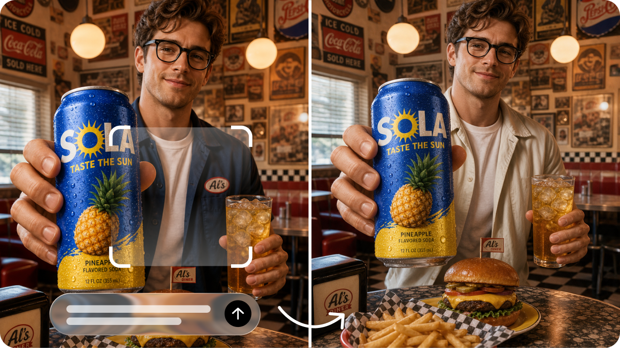 Edit AI advertisements with precise local control