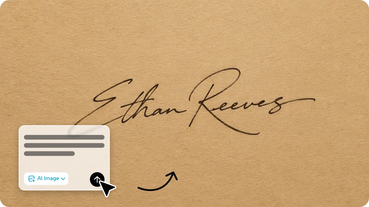 Generate any cursive style with text-to-image