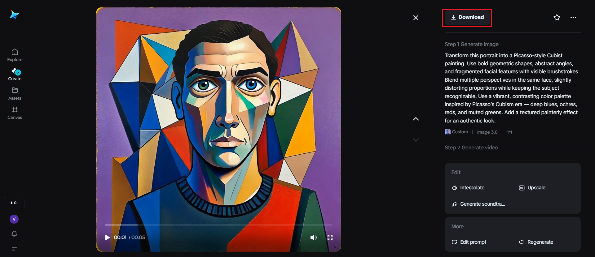Picasso AI generator