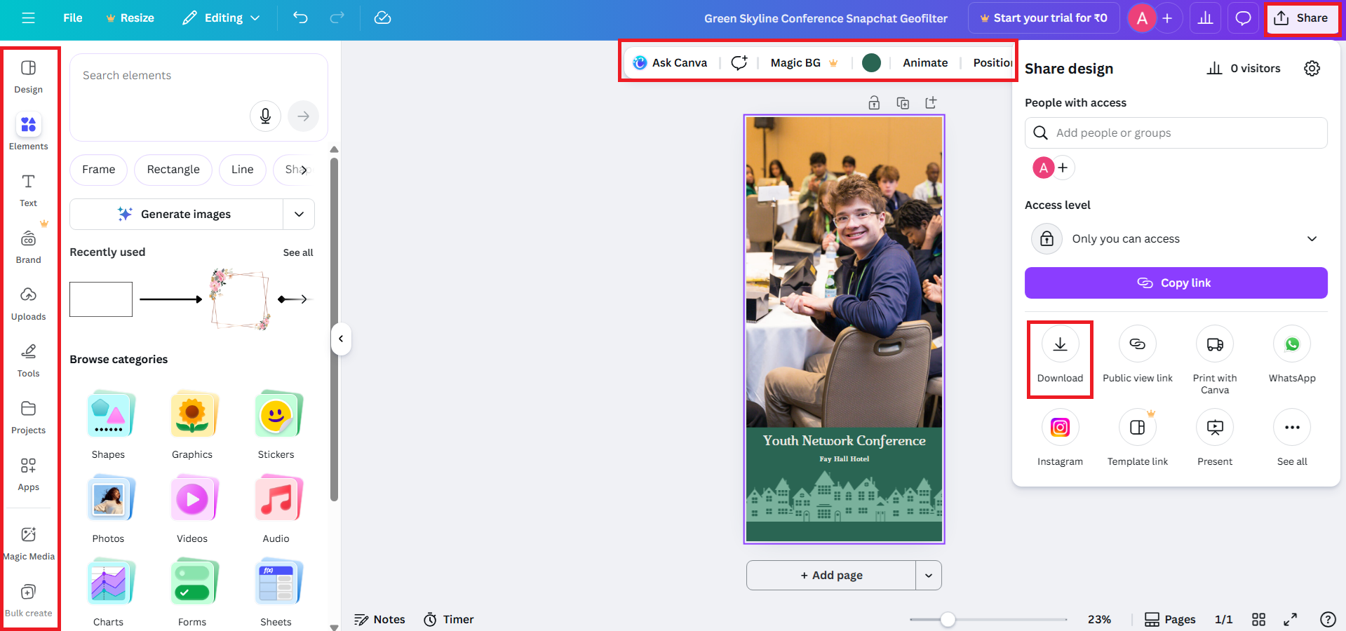 Edit and download your design