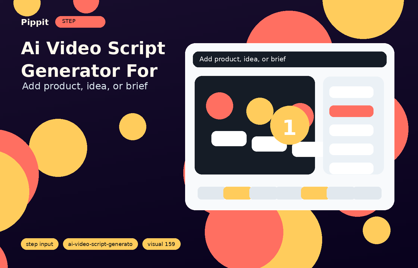ai video script generator for tiktok input step in Pippit