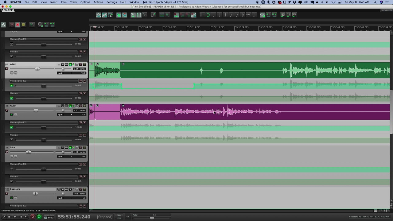 Reaper - a powerful free podcast recording and editing software