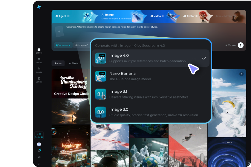 Select model and generate