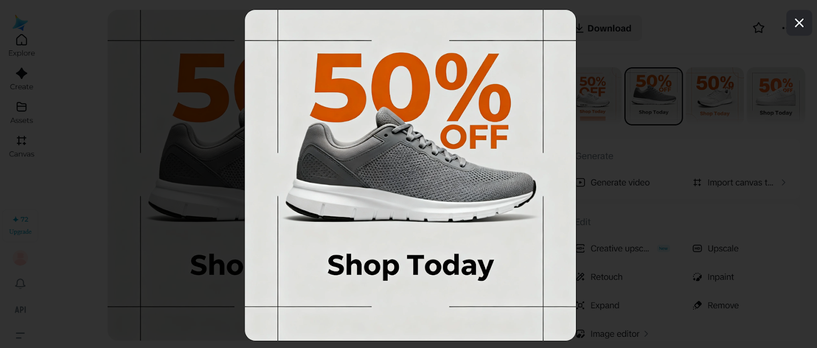 Discount poster idea: Product spotlight discount poster