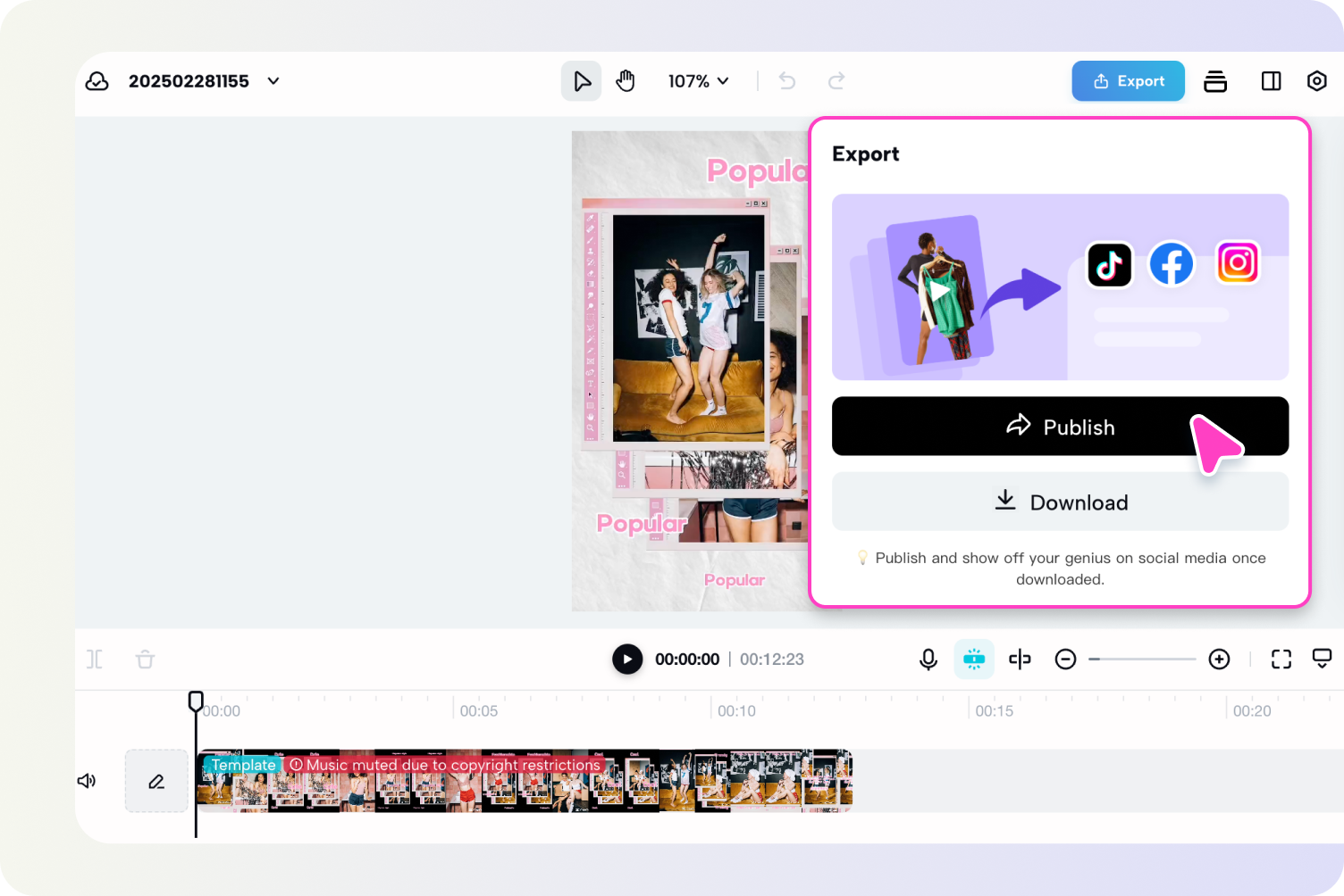 Review &amp; export the final video