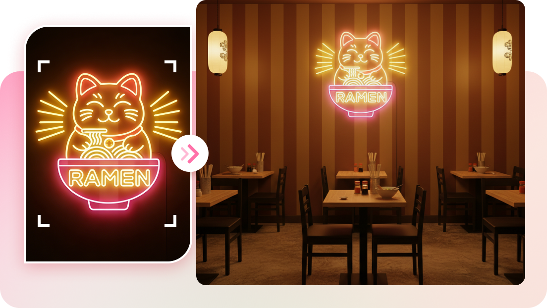  Preview neon logo mockup