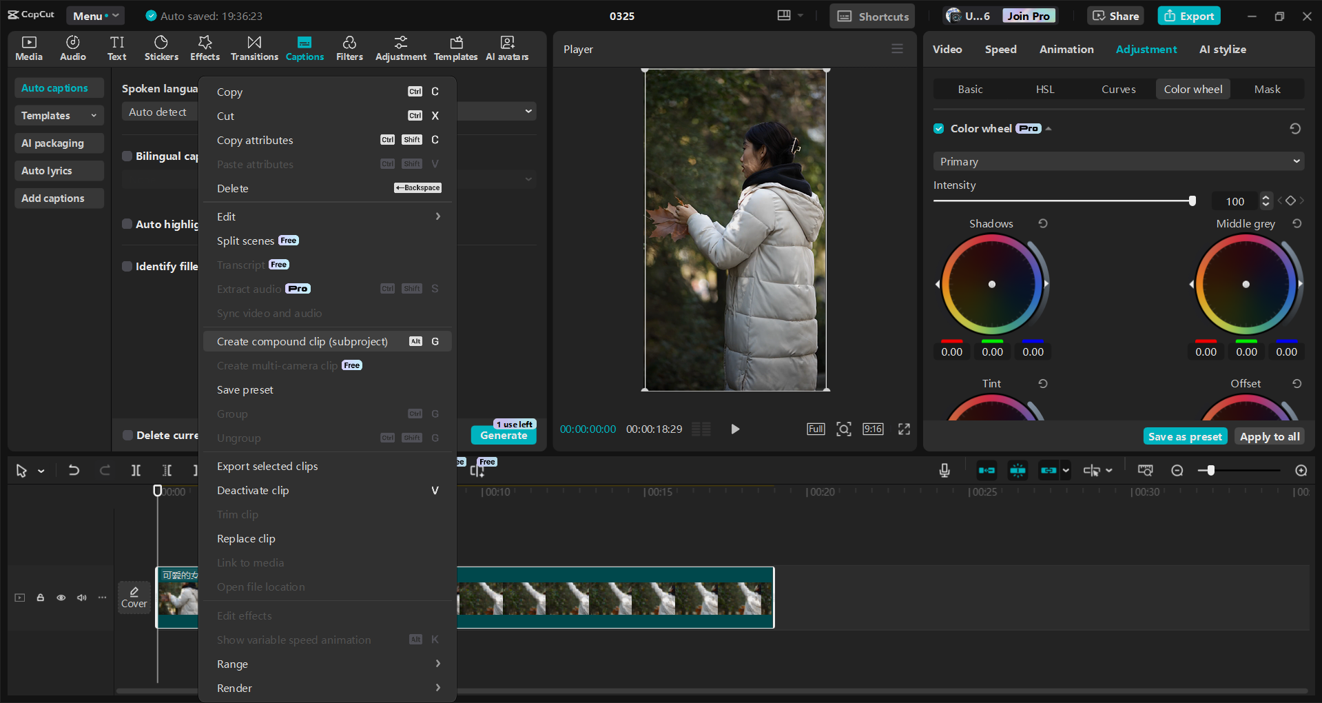 Interface of the CapCut desktop video editor - the easiest way to enhance your Instagram Reels