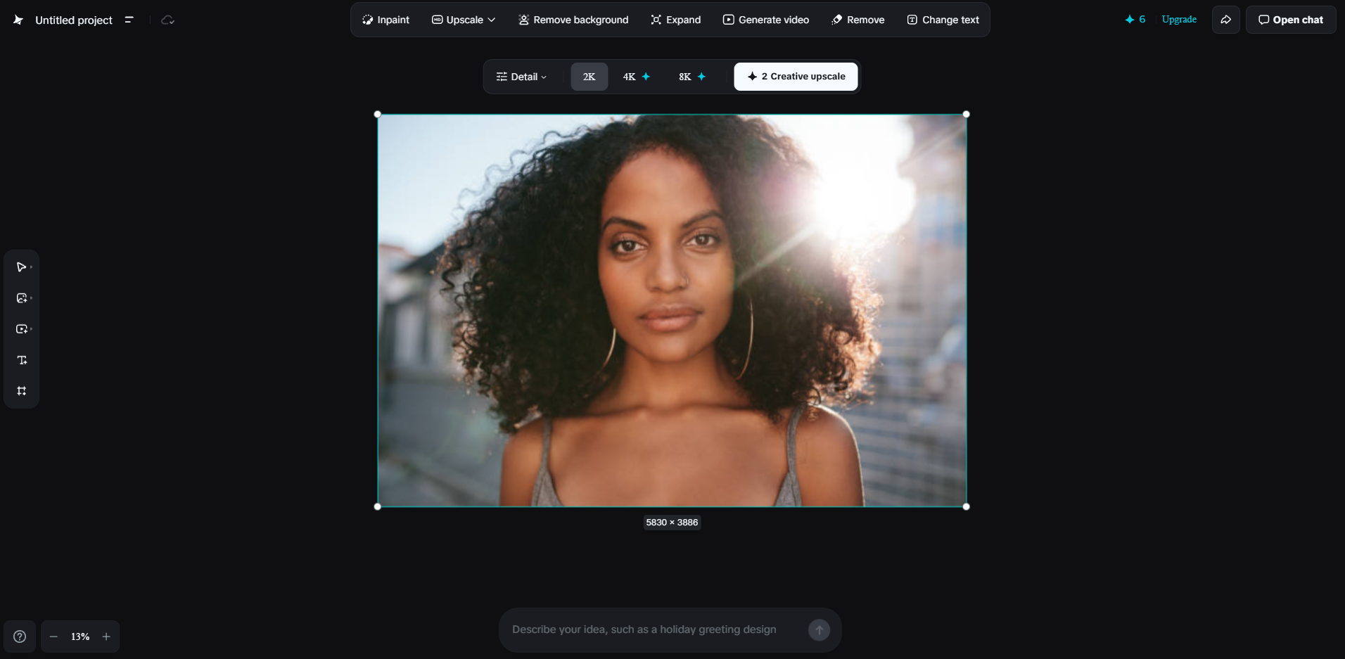 Efect upscale creativ