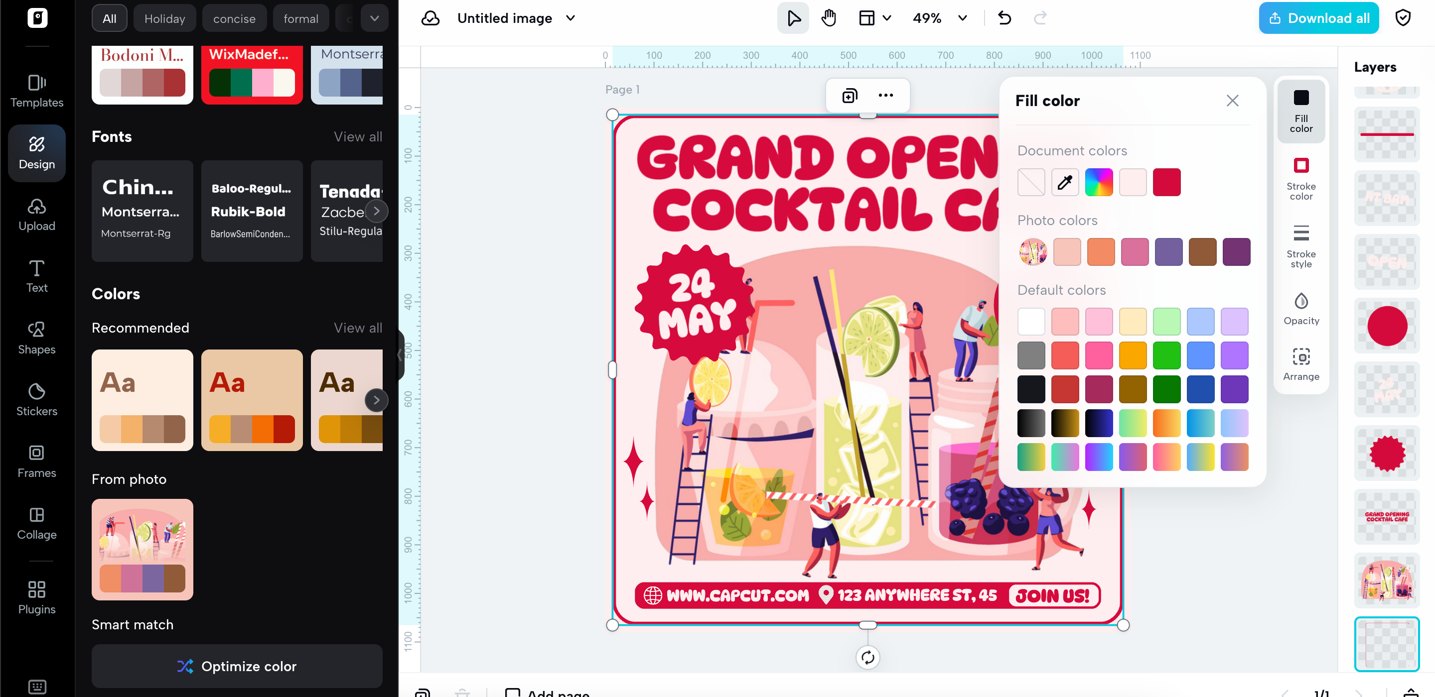 Select the color according to theme