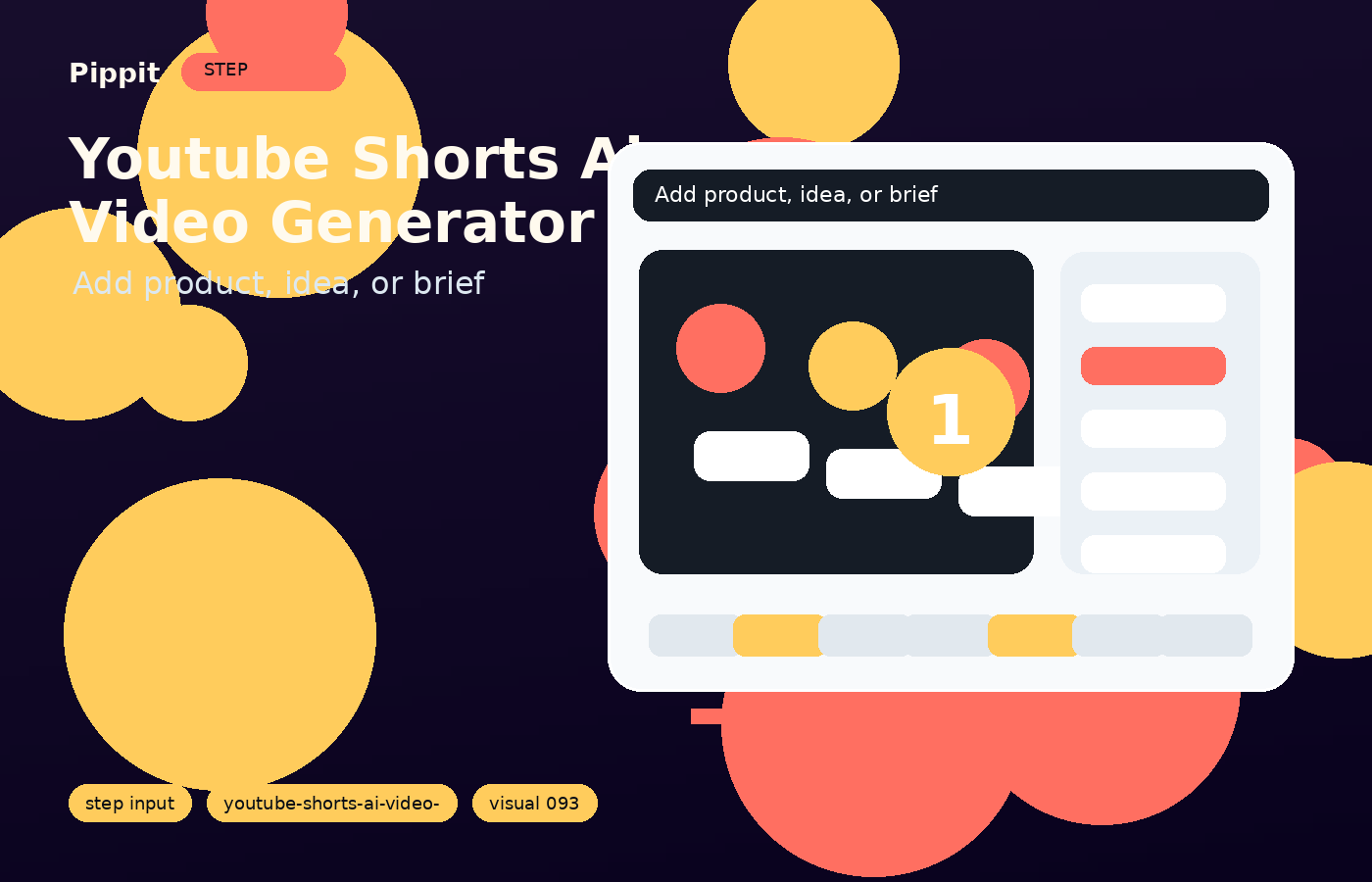 youtube shorts ai video generator input step in Pippit