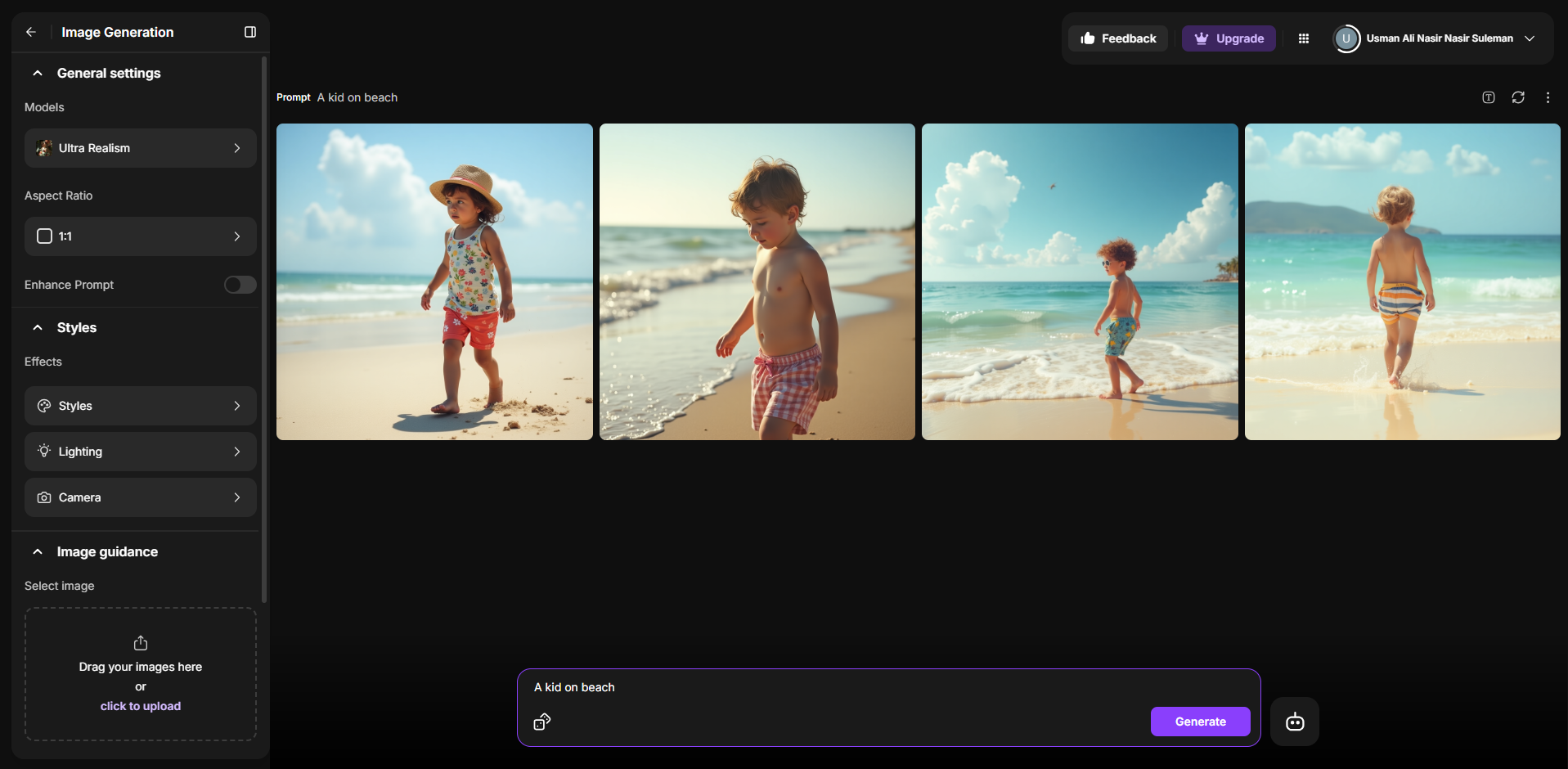 Rozhraní Imagine AI - další bezplatný generátor obrázků s umělou inteligencí, který nevyžaduje registraci