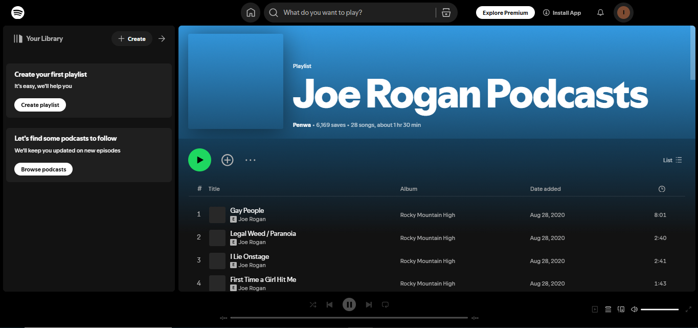 The Joe Rogan Experience—one of Spotify's most-streamed podcasts