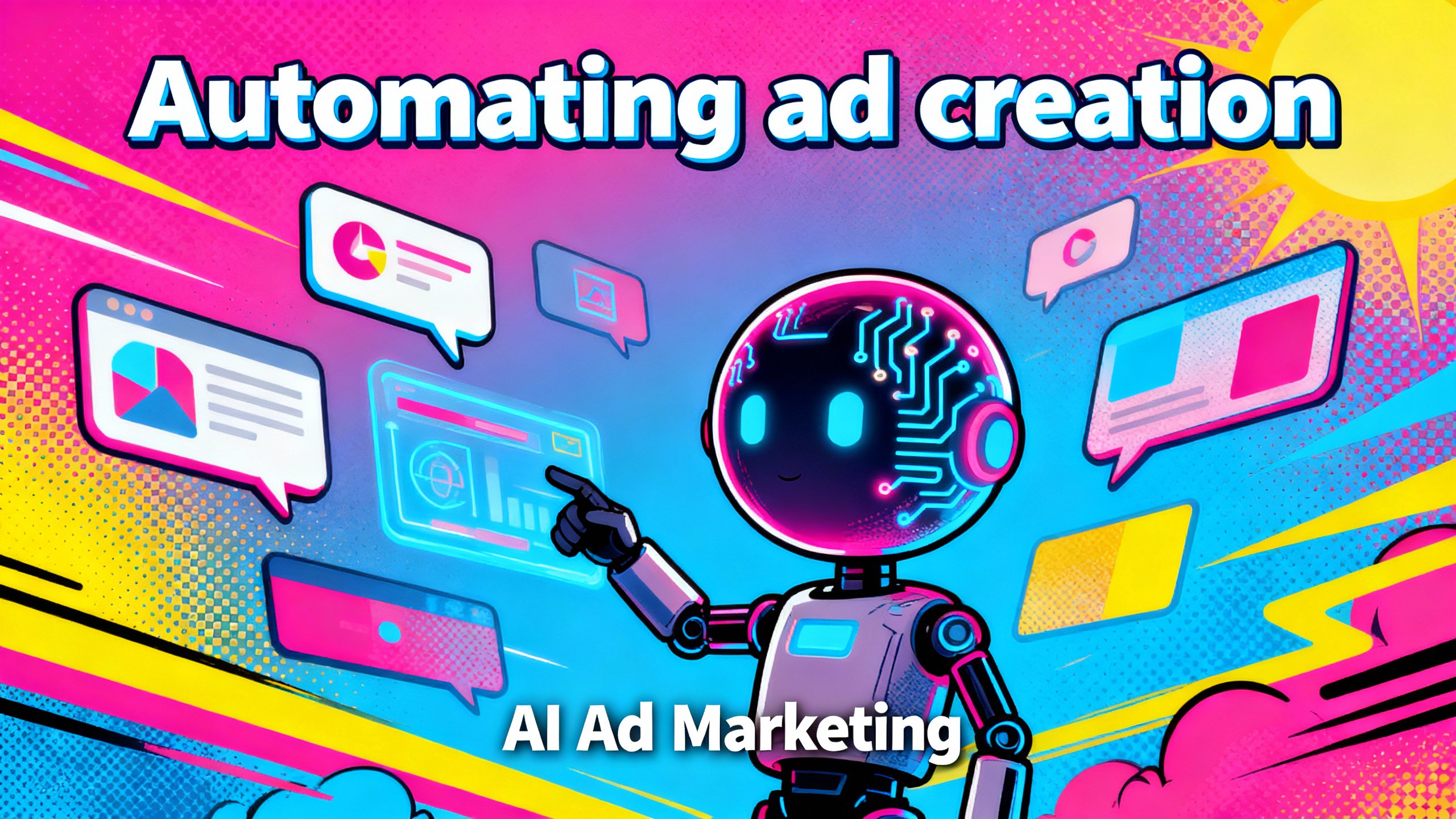 A IA torna a criação de anúncios mais rápida.