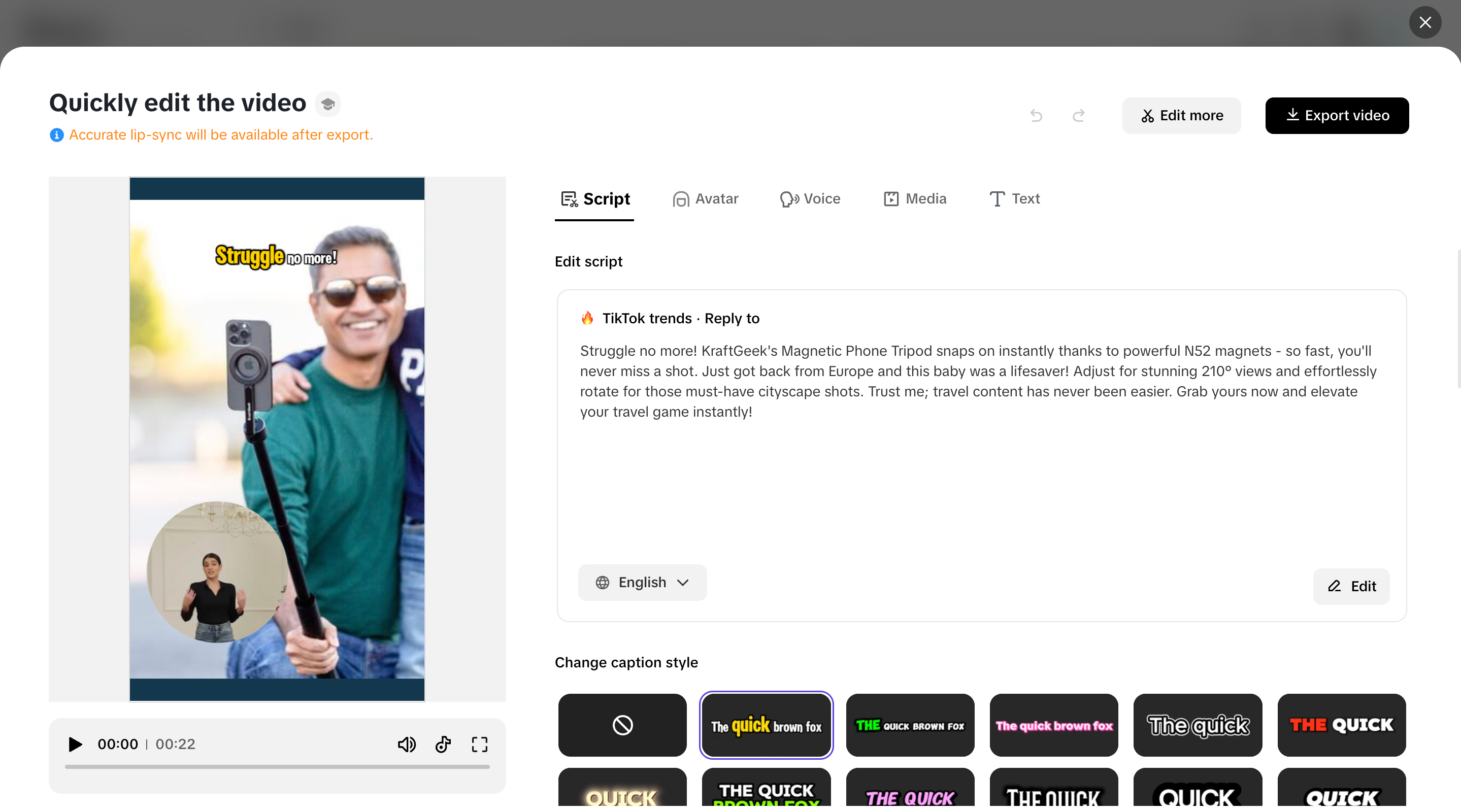 Edit and refine your business video