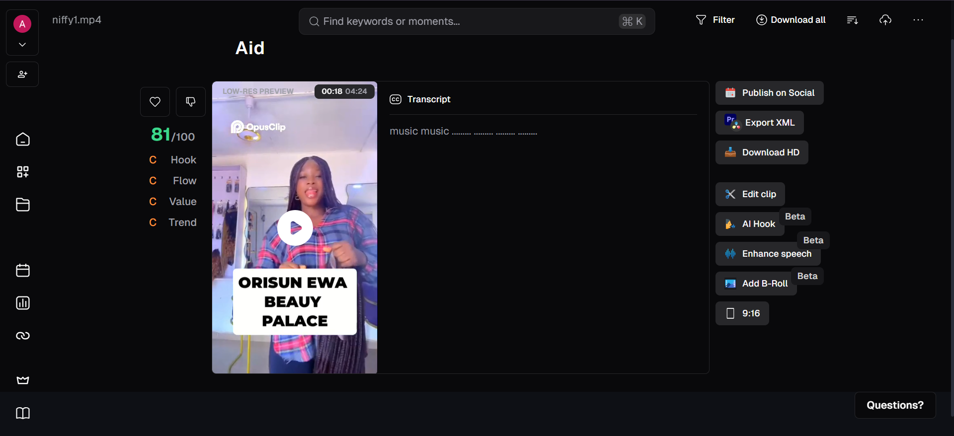 Éditeur de clips TikTok