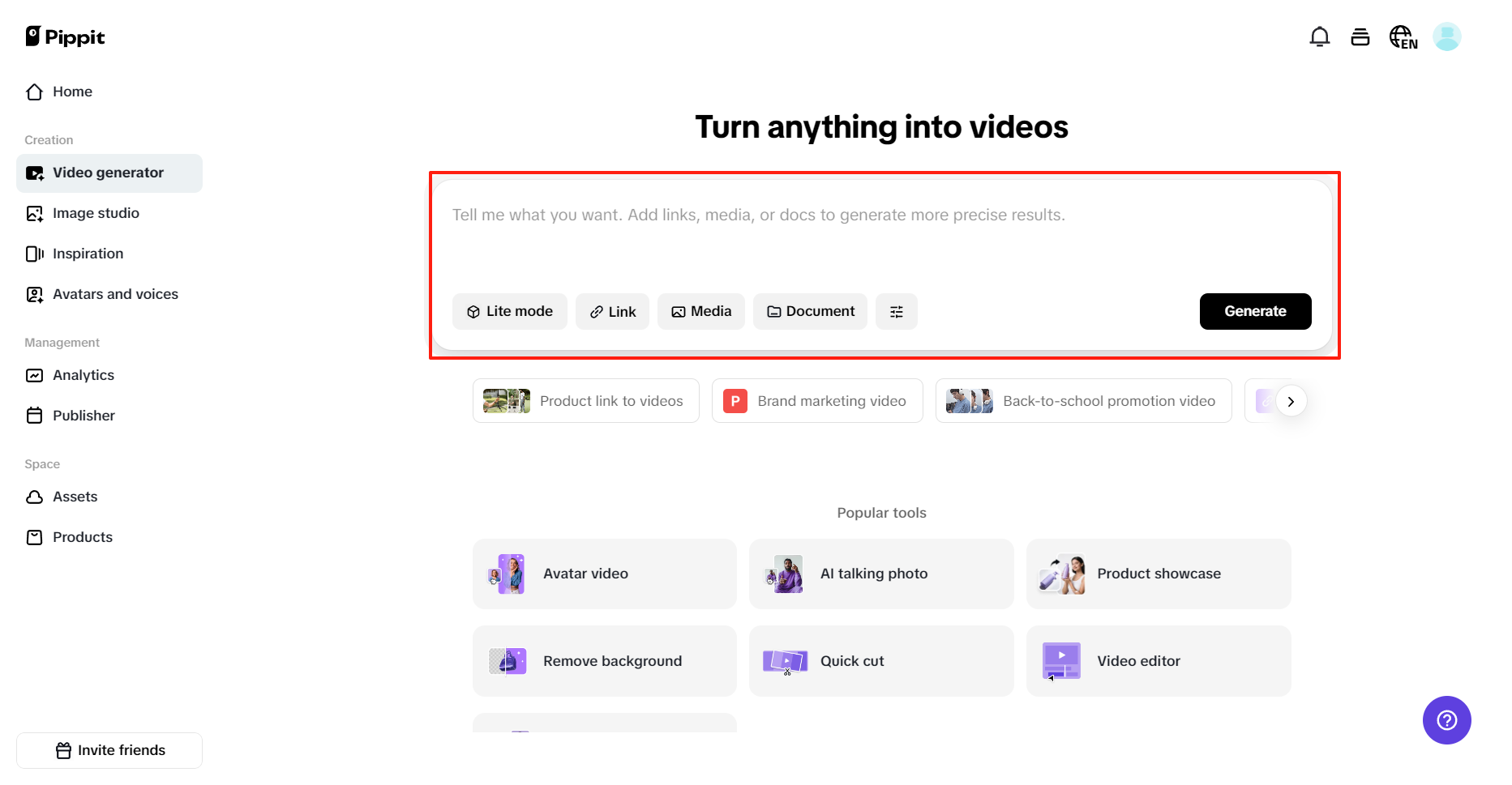 Intelligent video creation