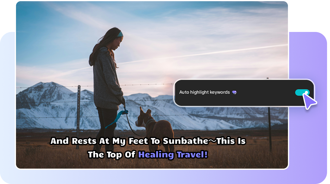  Automatic caption keyword highlighting