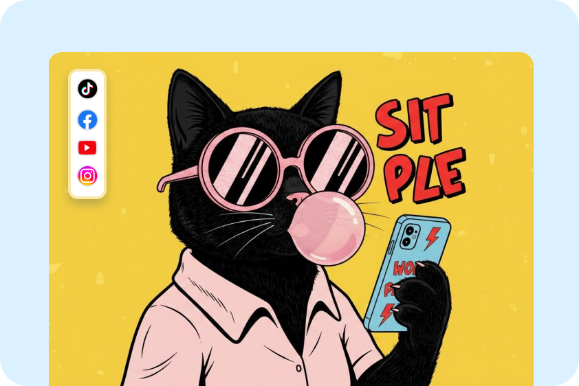 Generador de arte pop de Dreamina para la creación de contenido en redes sociales