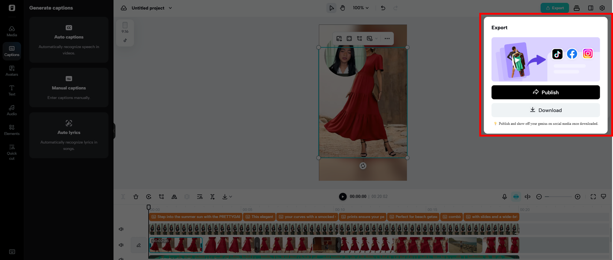 Export your video