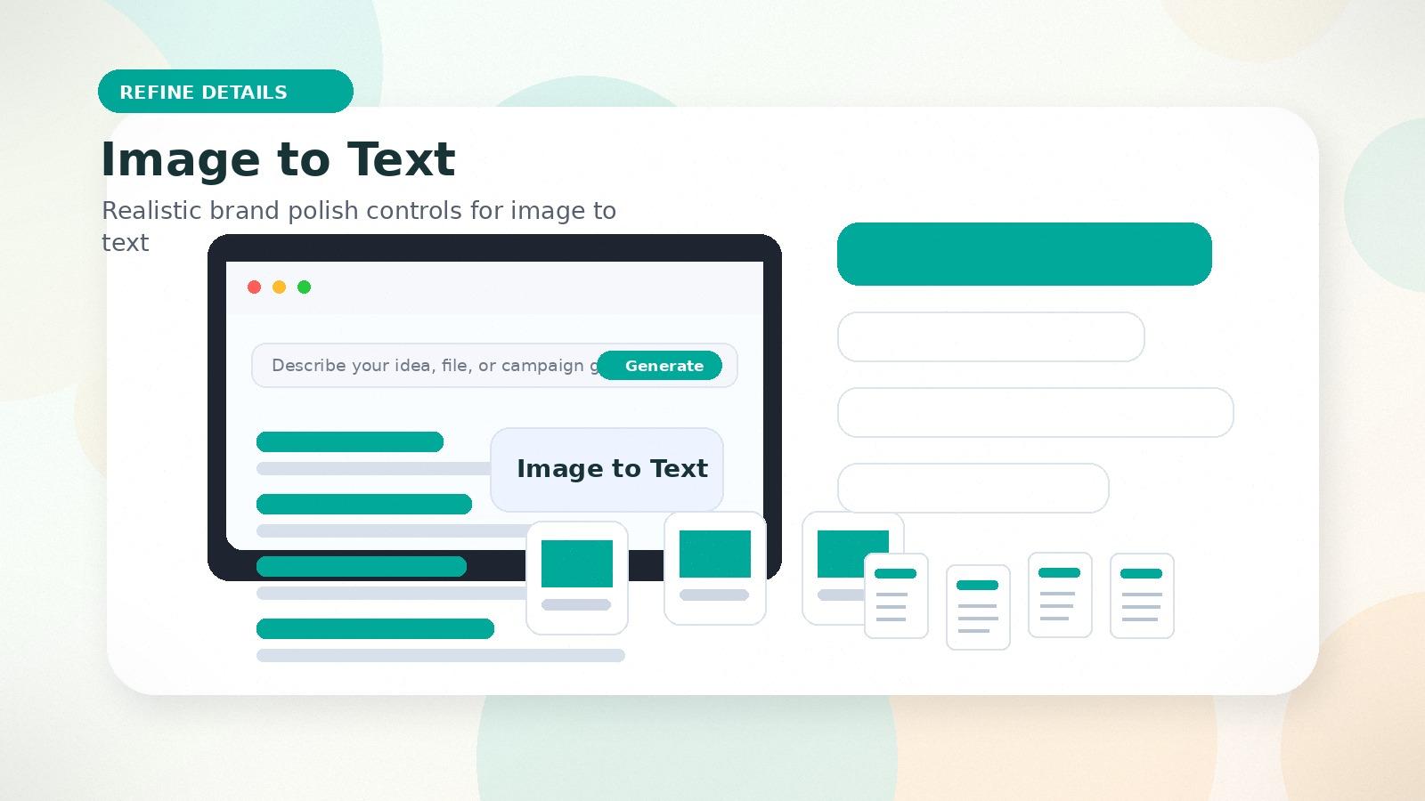 Image to Text realistic refine details visual for image to text