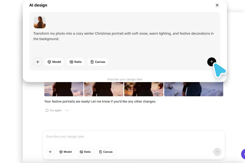 Karácsonyi háttér generálása mesterséges intelligenciával