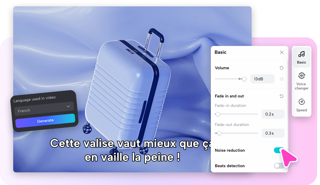 Vylepšete překlad AI dabingu pomocí audio nástrojů