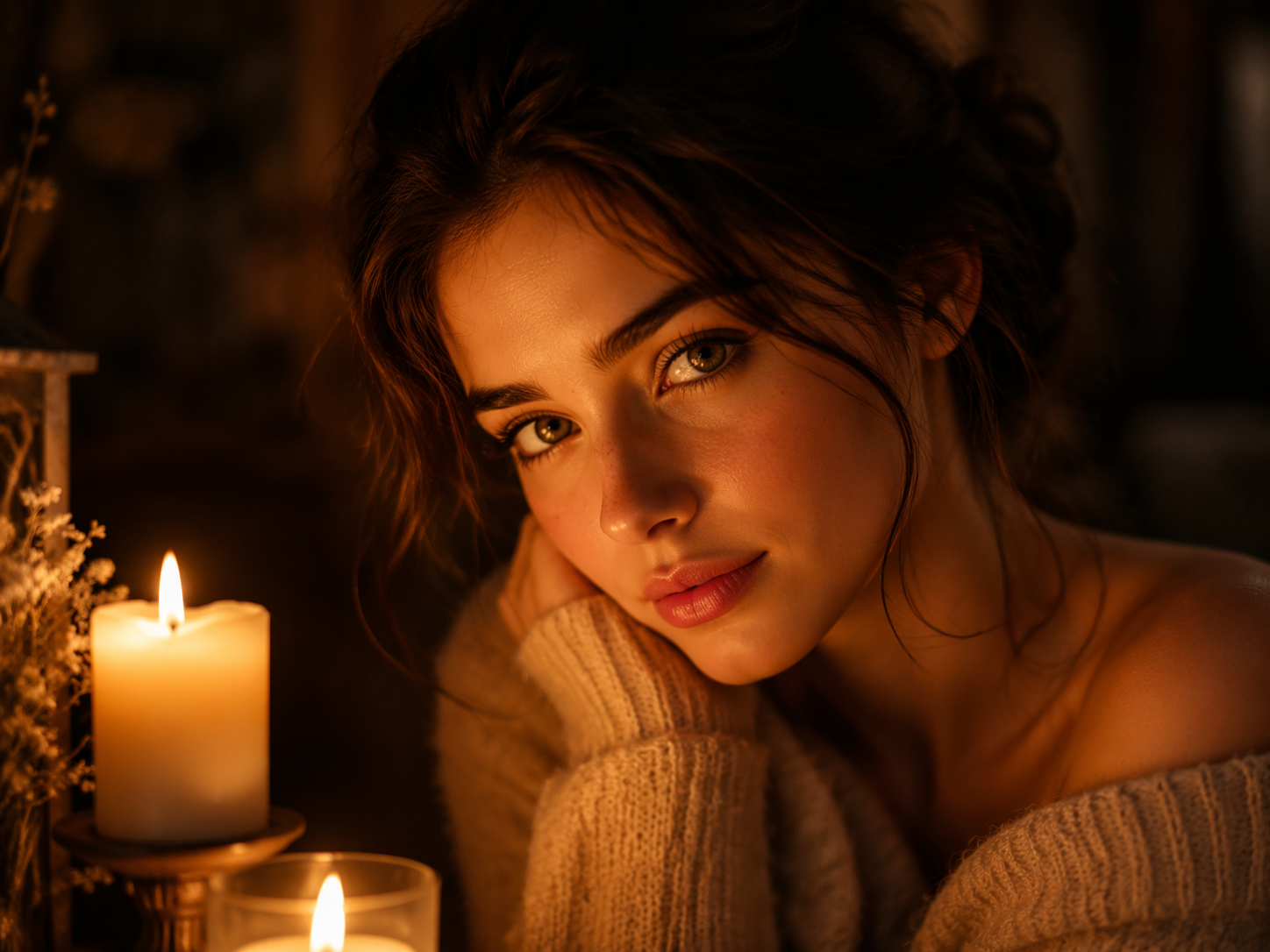 candlelight eyes AI photo editing prompts fast iteration result