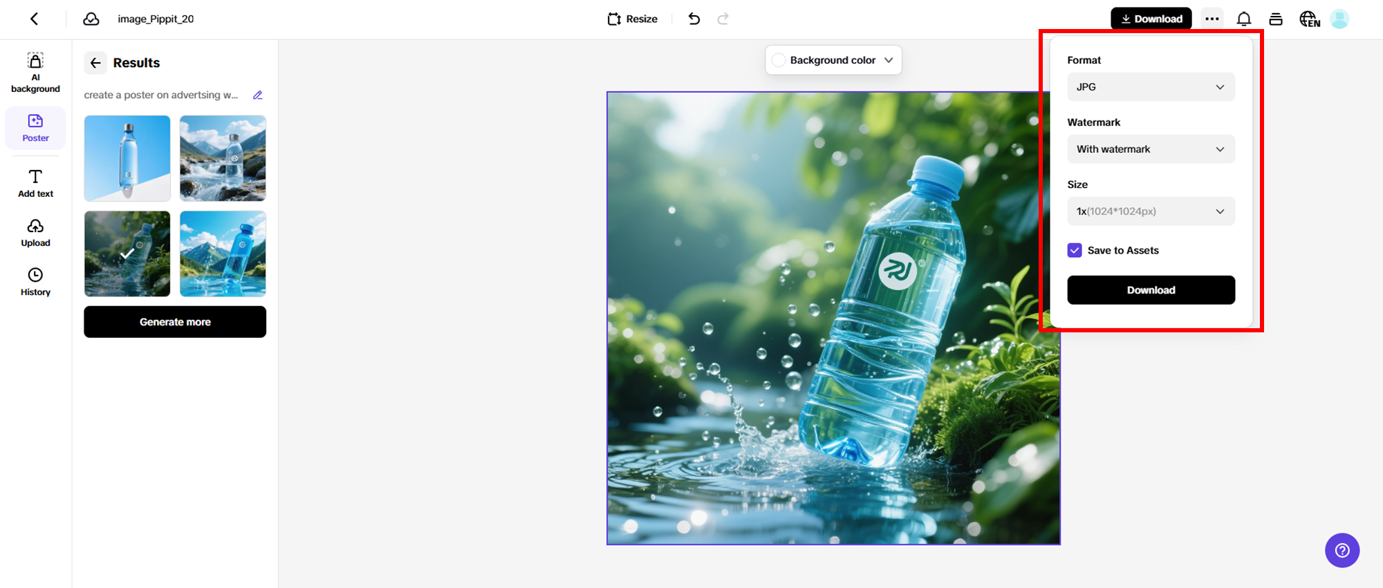 Finalize and export your draft