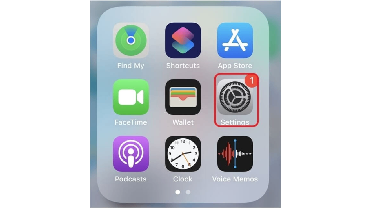 Open the settings app