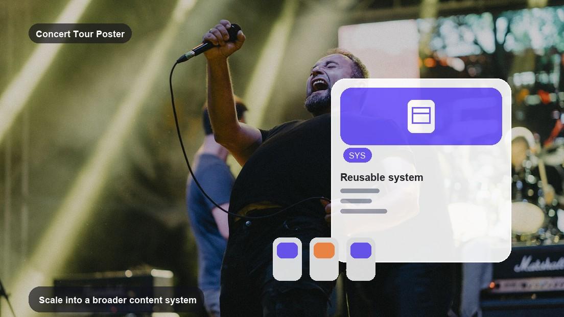 Concert Tour Poster Maker realistic image for scale into a broader content system
