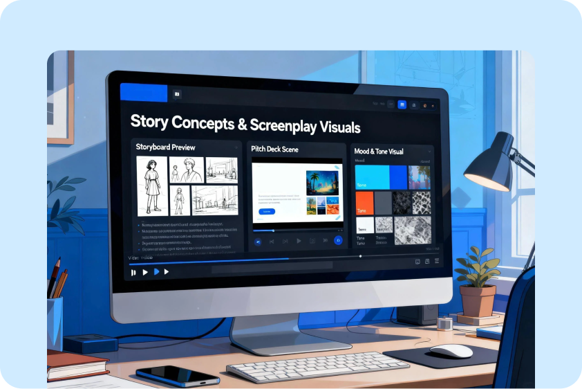  story concepts and screenplay visuals