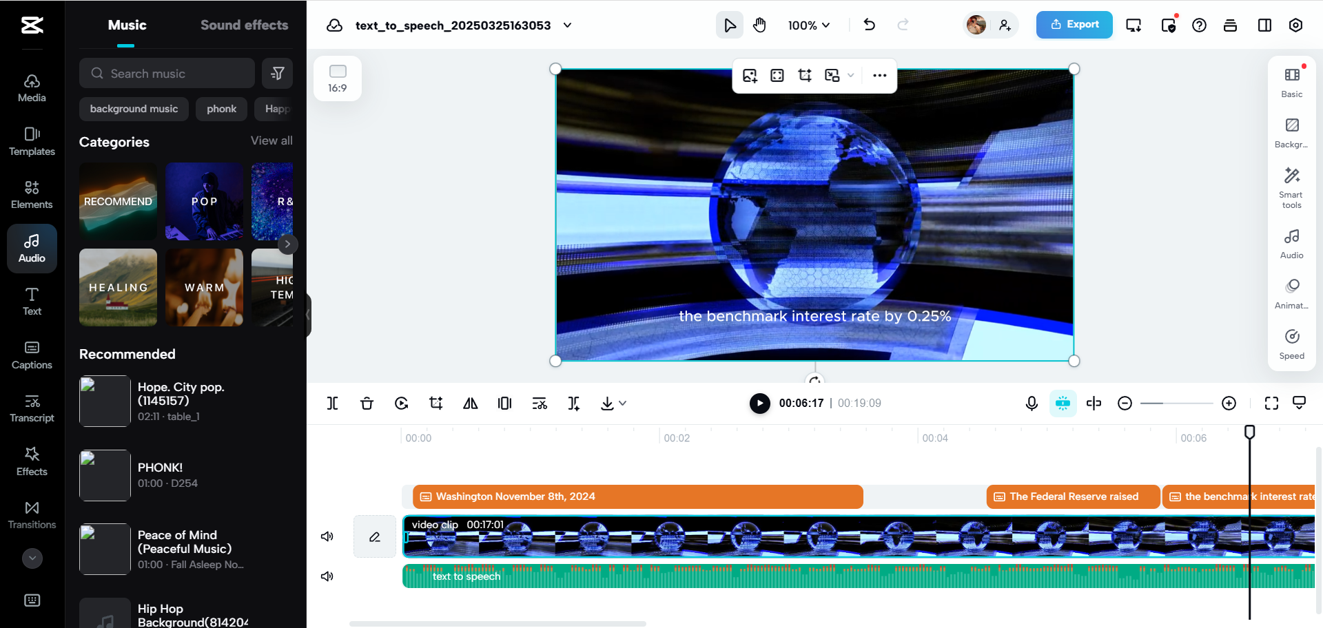 CapCut Web video editor