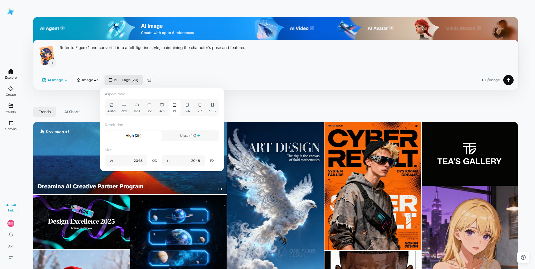 Choose your creation method and generate