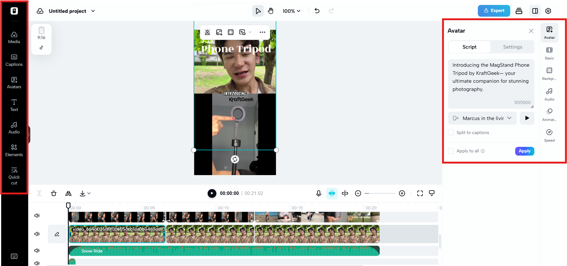 Customize the video